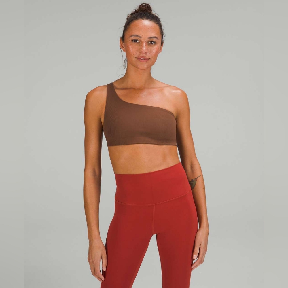 lululemon athletica Brown One-Shoulder Top
